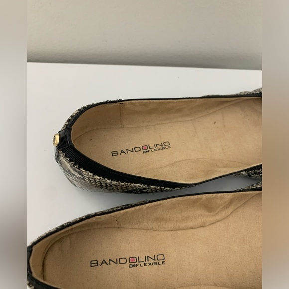 Bandolino Snakeskin Python Stretch Ballet Flats Size 8 Classic Office - Picture 4 of 10